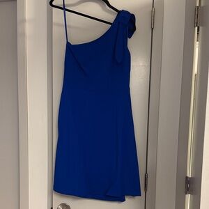 Banana Republic Vibrant Blue One-Shoulder Dress